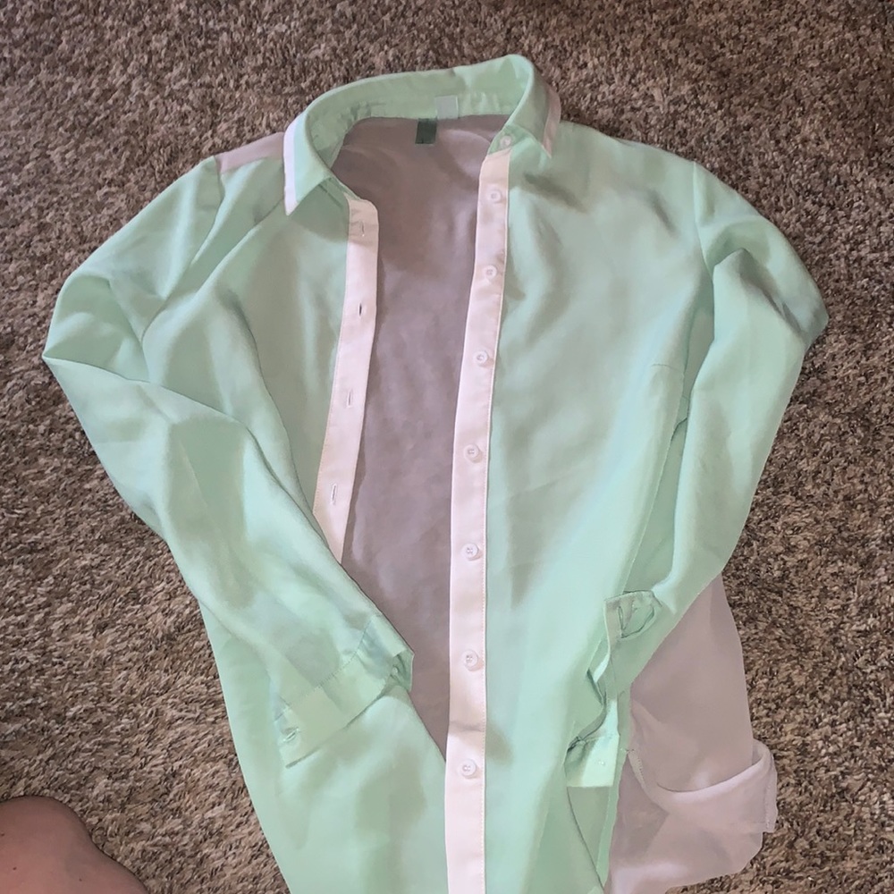 2 tone button down